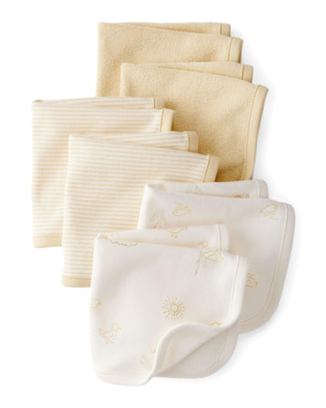Carters 6-Pack Washcloths (Ivory/Yellow)