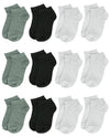 Gelante 12 Pairs Girl Children Toddler Kids Cotton Ankle Socks 503-5 (0-2)