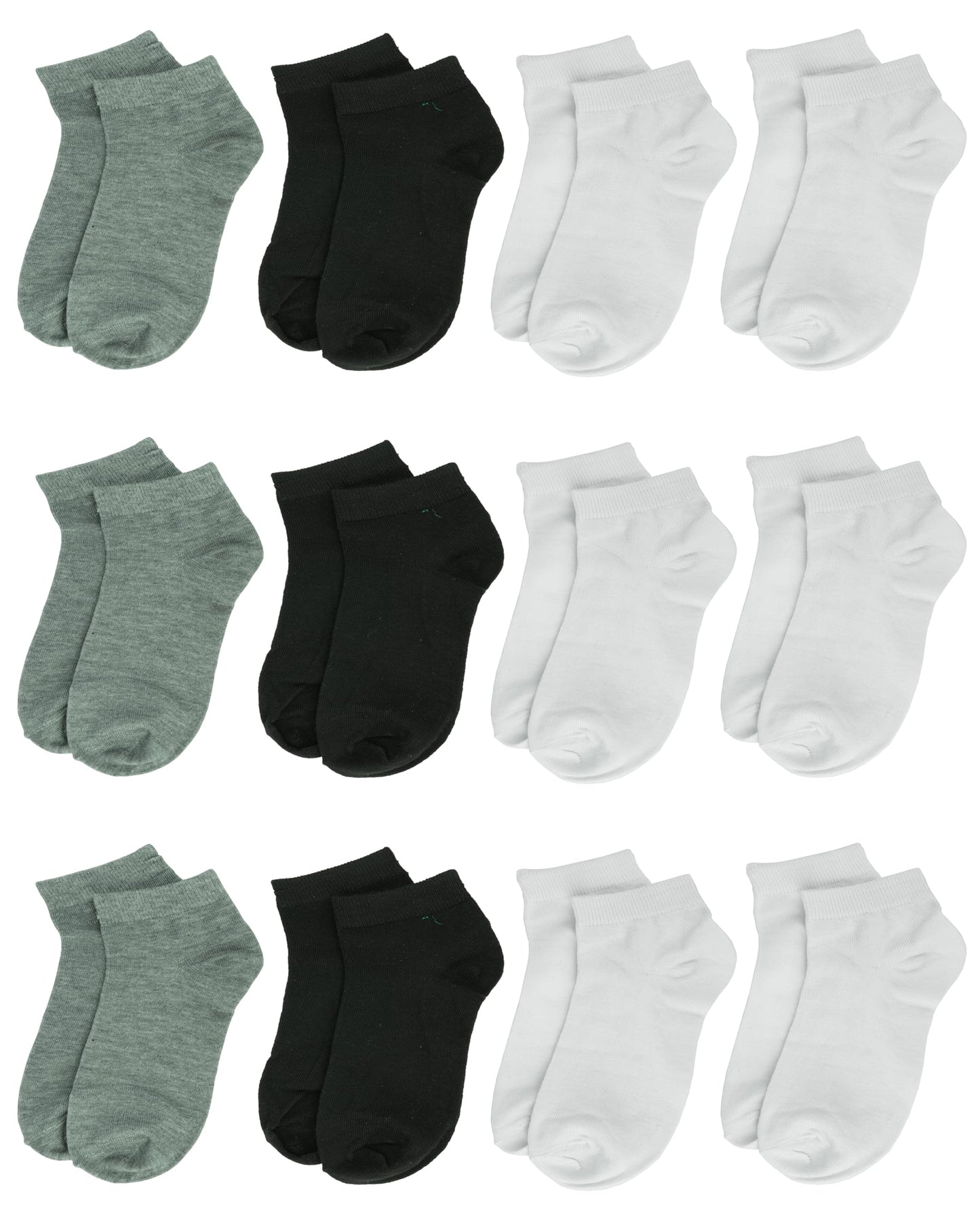 Gelante 12 Pairs Girl Children Toddler Kids Cotton Ankle Socks 503-5 (0-2)