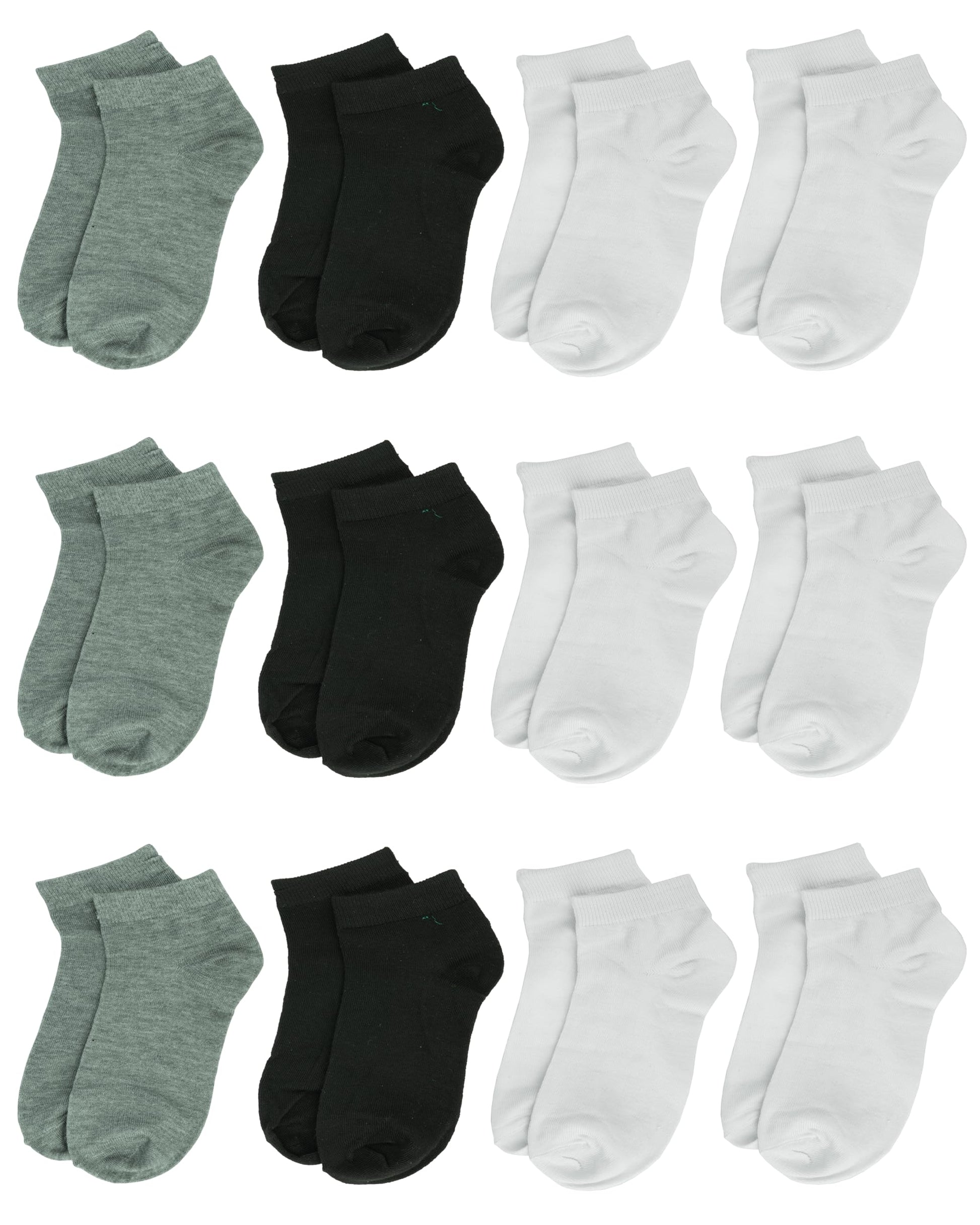 Gelante 12 Pairs Girl Children Toddler Kids Cotton Ankle Socks 503-5 (0-2)