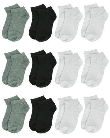 Gelante 12 Pairs Girl Children Toddler Kids Cotton Ankle Socks 503-5 (0-2)