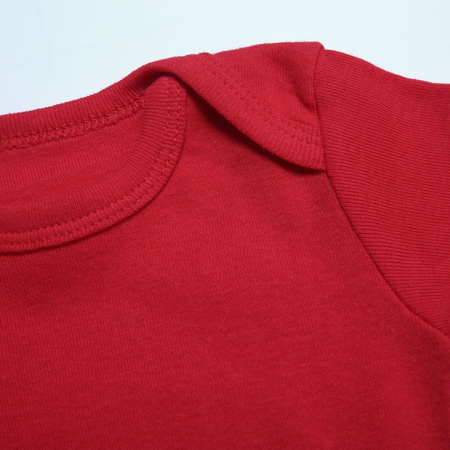 Romperinbox Unisex Solid Red Baby Bodysuit 0-24 Months (12-18 Months, Red)