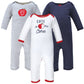 Hudson Baby Unisex Baby Cotton Coveralls Apple, 0-3 Months