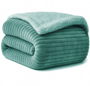 VAS COLLECTIONS Ultra Soft Baby Blanket | Flannel + Sherpa | 2Layer AllSeason AC Sheet for Newborns (024 M)  Green