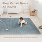 Comfy Cubs Rectangle Kids Play Mat - Large 60 X 96 Inches Soft Quilted Baby Floor Mat With Non-Slip Bottom - Plush Design For To