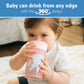 Dr. Browns Milestones Cheers 360 Cup Spoutless Transition Cup, Travel Friendly & Leak-Free Sippy Cup, Pink Leopard, 10 Oz/300 Ml