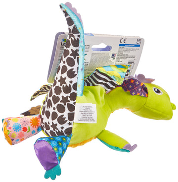Lamaze Flip Flap Dragon Clip On Car Seat and Stroller Toy - Soft Baby Hanging Toys - Baby Crinkle Toys with High Contrast Colors