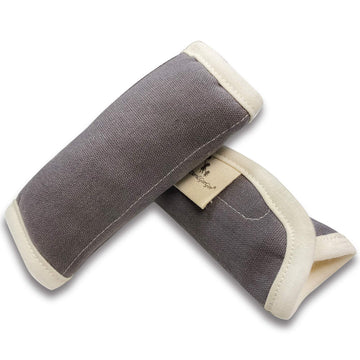 Dordor & Gorgor Organic Baby Seat Belt Cushion, Extra Plush, 100% Cotton (Gray)