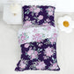 Tanofar 4-Piece Toddler Bedding Sets For Girls - Ultra Soft Purple Floral Toddler Girl Bedding, Reversible Crib Bed Sets, Includ