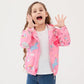 Feidoog Kids Baby Toddler Girls Cartoon Spring Fall Outerwear Windbreaker Zipper Hooded Jackets Coat,Rainbow,2-3T