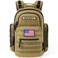 Sharkmouth Diaper Bag Backpack For Dad And Mom, Military Molle Diaper Pack With Insulated Bottle Holders And Wipe Pocket