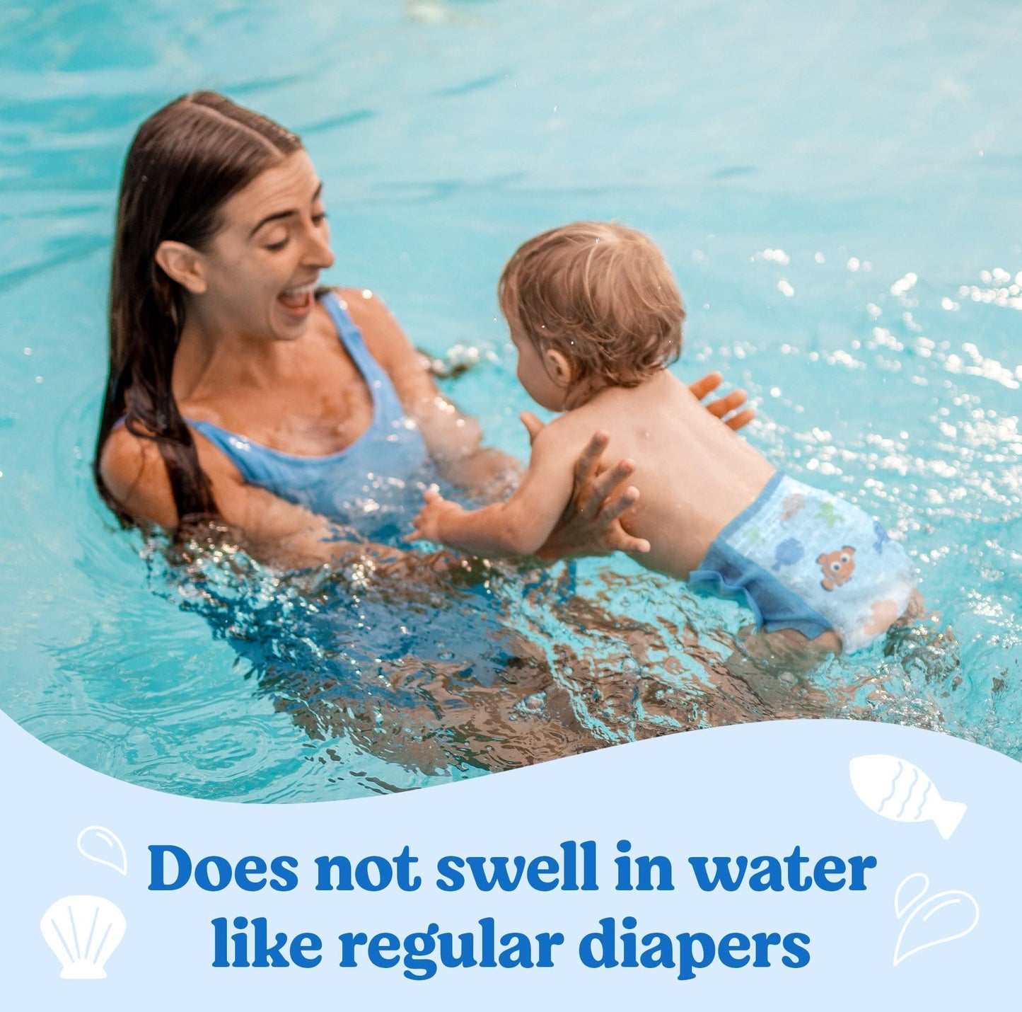 Huggies Little Swimmers Disposable Swim Diapers, Size 5-6 (32+ Lbs), 34 Ct (2 Packs Of 17), Packaging May Vary