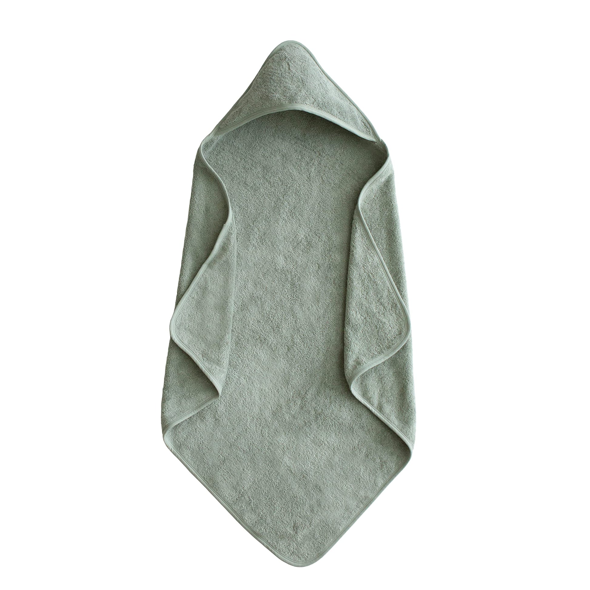 Mushie Baby Hooded Towel | Organic Cotton (Moss)