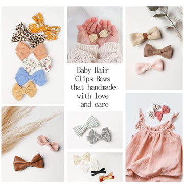 Jesries 21 Pack Baby Girls Hair Clips Bows Fully Lined Non Slip Barrettes For Fine Handmade Hair Accessories For Newborn Infant