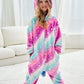 Chetosho Unicorn Hooded Onesie Girls Halloween One Piece Kids Costume (Oblique Stripe Starry Pink 7-8 Years)