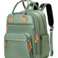 LORADI 18 Pockets Large Diaper Bag Backpack with Waterproof Pockets and Stroller Buckle, Convertible Baby Bag (XL Green, Extra L