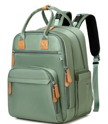 LORADI 18 Pockets Large Diaper Bag Backpack with Waterproof Pockets and Stroller Buckle, Convertible Baby Bag (XL Green, Extra L