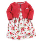 Hudson Baby Baby Girls Cotton And Cardigan Set Casual Dress, Strawberries, 5T Us