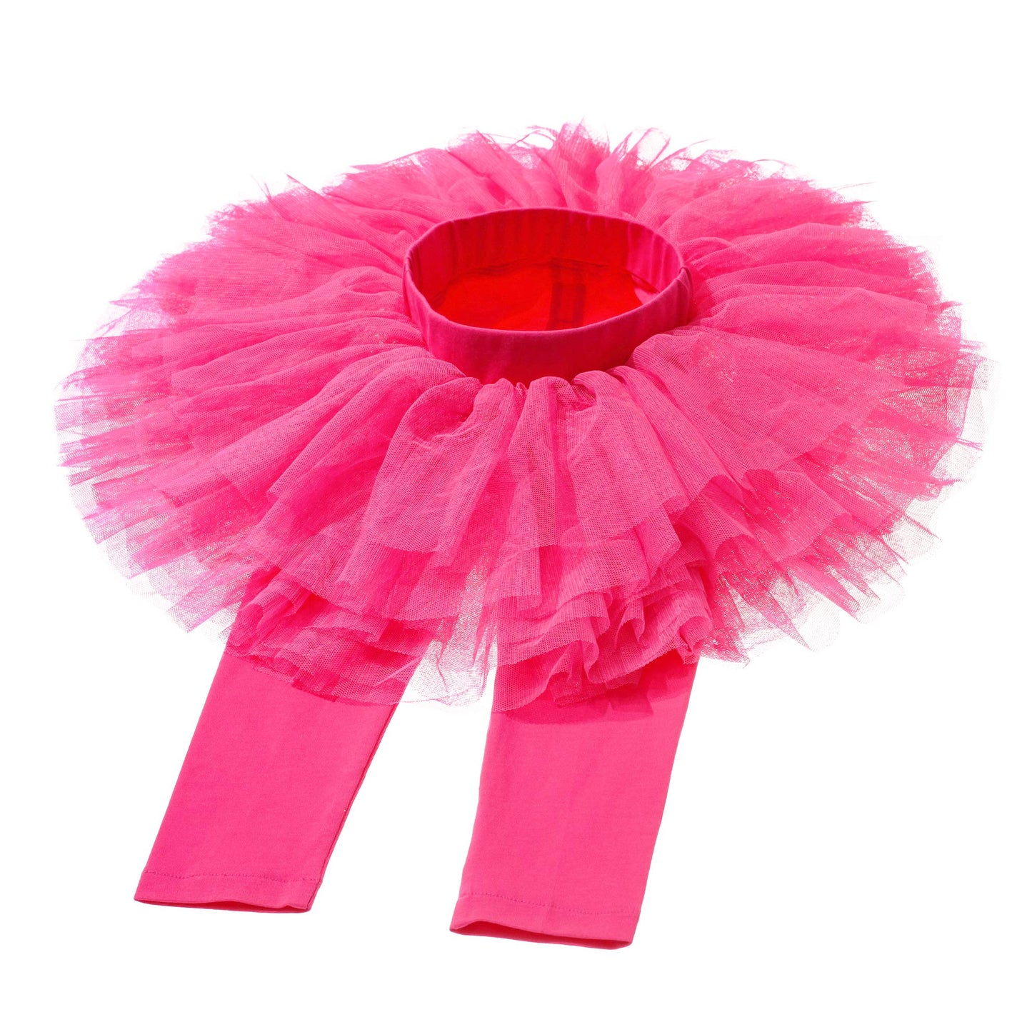 Elamccor Baby Toddler Girls' Tutu Leggings Tulle Ruffle Skirted Pants 2-6T Rose Red