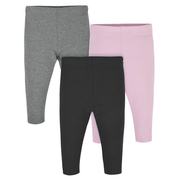 Gerber Baby Girl'S Toddler Multi-Pack Premium Leggings, Pink/Black, 4T