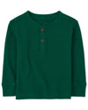 The Children'S Place Baby Toddler Boy Long Sleeve Thermal Henley Top, Spruceshad, 4T