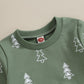 Newbgclo Baby Boy Christmas Outfit Long Sleeve Santa Letter Sweatshirt Top Jogger Pants Sets 2Pcs Toddler Boy Winter Clothes (A-