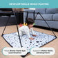 Travel Play Mat For Babies 0-6 Months, Baby Play Mat, Newborn Essentials, Tummy Time Mat, Baby Mat For Floor, Play Mat For Babie