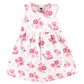 Hudson Baby Baby Girls' Cotton Dress And Cardigan Set, Blush Rose, 0-3 Months