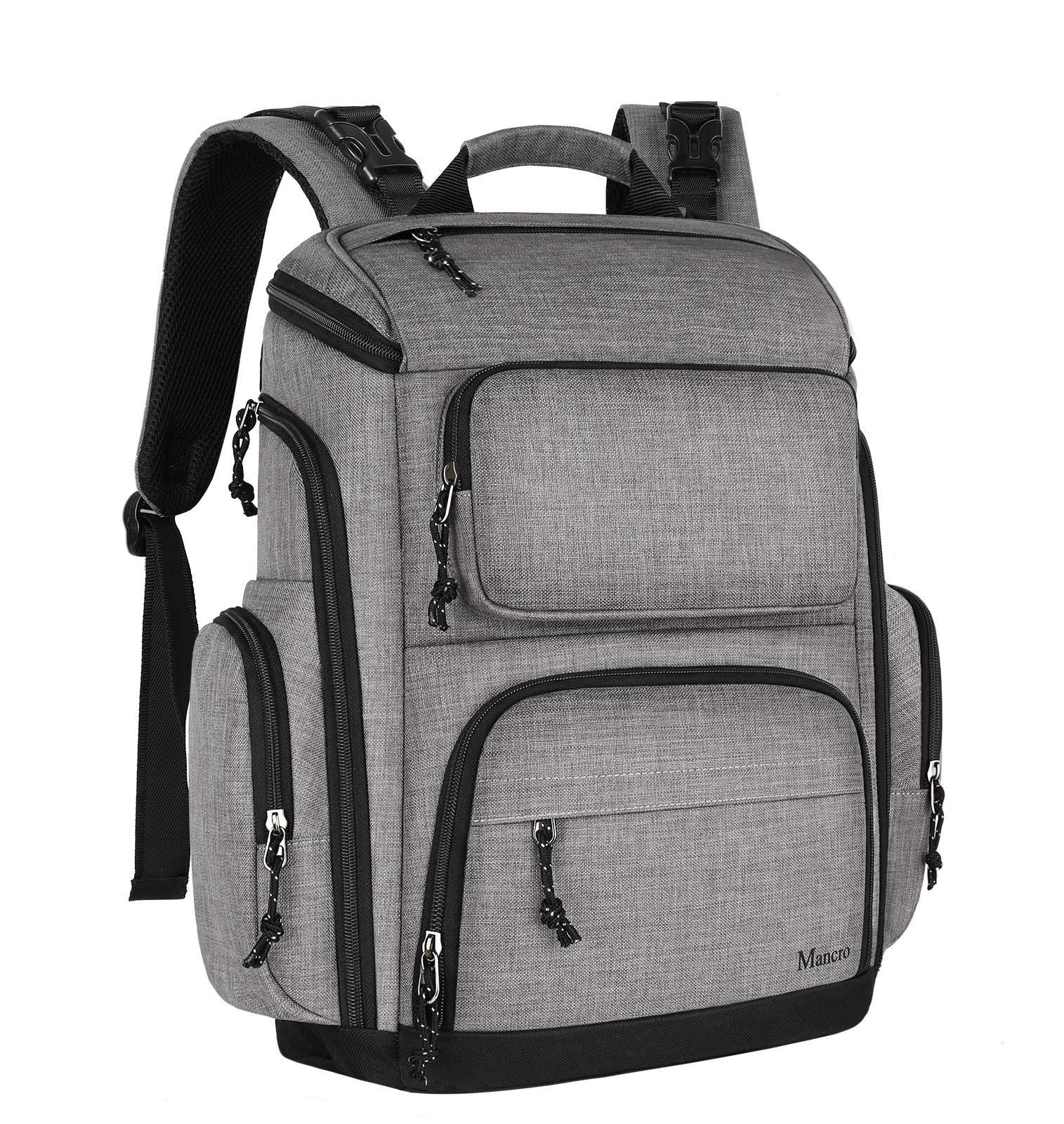 Mancro Diaper Bag Backpack, Multifunctional Travel Dad Diaper Bag With Insulated Pockets, Large Capacity Baby Diaper Backpack Fo
