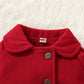 Swnone Baby Coats Spring Fall Kid Baby Girl Cloak Button Jacket Clothes Baby Outwear Clothes (Burgundyt Coat, 12-18 M)