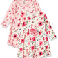 Touched By Nature Girls, Toddler, Baby And Womens Organic Cotton Short-Sleeve And Long-Sleeve Dresses, Coral Garden Long Sleeve,