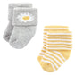 Hudson Baby Unisex Baby Cotton Rich Newborn And Terry Socks, Wildflower, 0-6 Months