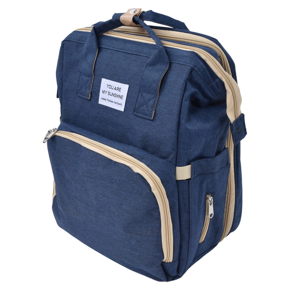 Baby Diaper Bag Backpack, Nappy Bag Portable Oxford Cloth Folding for Daily Use for Travel(Navy Blue)