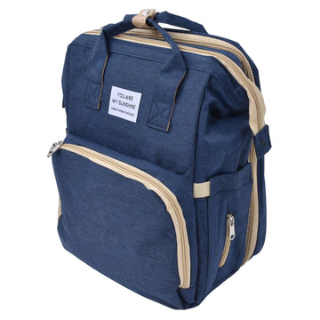 Baby Diaper Bag Backpack, Nappy Bag Portable Oxford Cloth Folding for Daily Use for Travel(Navy Blue)