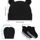 Baby Ears Newborn Hats Mittens And Socks Set For Boys Girls Beanie Hat 0-6 Month (White, Black, Gray, Light Blue,4 Set)
