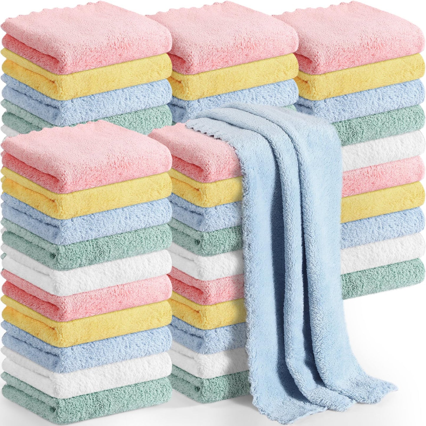 Newwiee 50 Pack Baby Burp Cloths 20''X10'' Absorbent Burping Cloths For Girl Boy Large Baby Rags Towels For Newborn Essential(Co