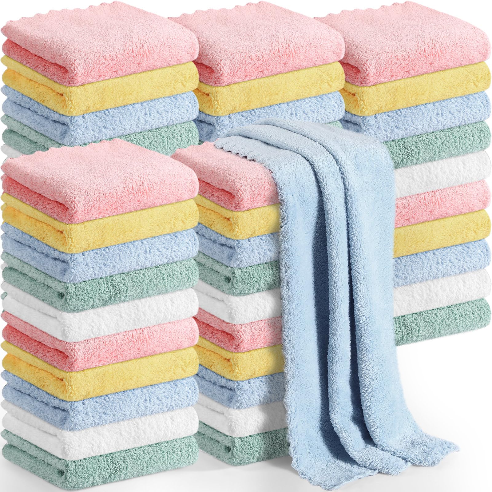 Newwiee 50 Pack Baby Burp Cloths 20''X10'' Absorbent Burping Cloths For Girl Boy Large Baby Rags Towels For Newborn Essential(Co