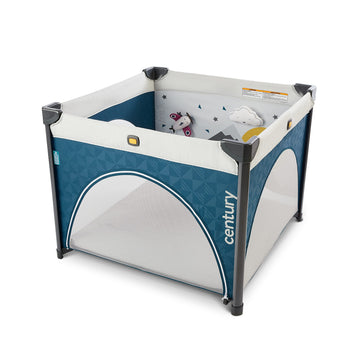 Century Play On 2-in-1 Playard and Activity Center - Playpen Includes Soft Toys and Zippered Door, Splash
