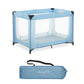 Dream On Me Zoom Portable Playard in Blue, Lightweight, Packable and Easy Setup Baby Playard, Breathable Mesh Sides and Soft Fab
