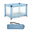 Dream On Me Zoom Portable Playard in Blue, Lightweight, Packable and Easy Setup Baby Playard, Breathable Mesh Sides and Soft Fab