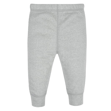 Gerber Baby Boys' Multi-Pack Pants, Gray Heather/Black, 3-6 Months