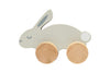 Pearhead Wooden Toy Bunny, Push and Pull Montessori Baby and Toddler Toy, Baby Girl or Baby Boy Nursery Accessory