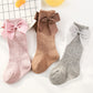 Colorful Childhood Baby Girls Knee High Socks Toddlers Tube Ruffled Bow Stockings Infant Newborn Cotton Princess Frilly Socks (5