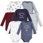Hudson Baby Unisex Baby Cotton Long-Sleeve Bodysuits, Boy Dogs 7-Pack, Preemie