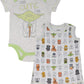 Star Wars Yoda Newborn Baby Boys Bodysuit And Romper White/Grey 3-6 Months