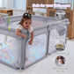 Dripex Baby Playpen, 71'  47' Play Pens For Babies And Toddlers, Safe Anti-Fall Play Yard With Gates, Baby Fence With Breathab