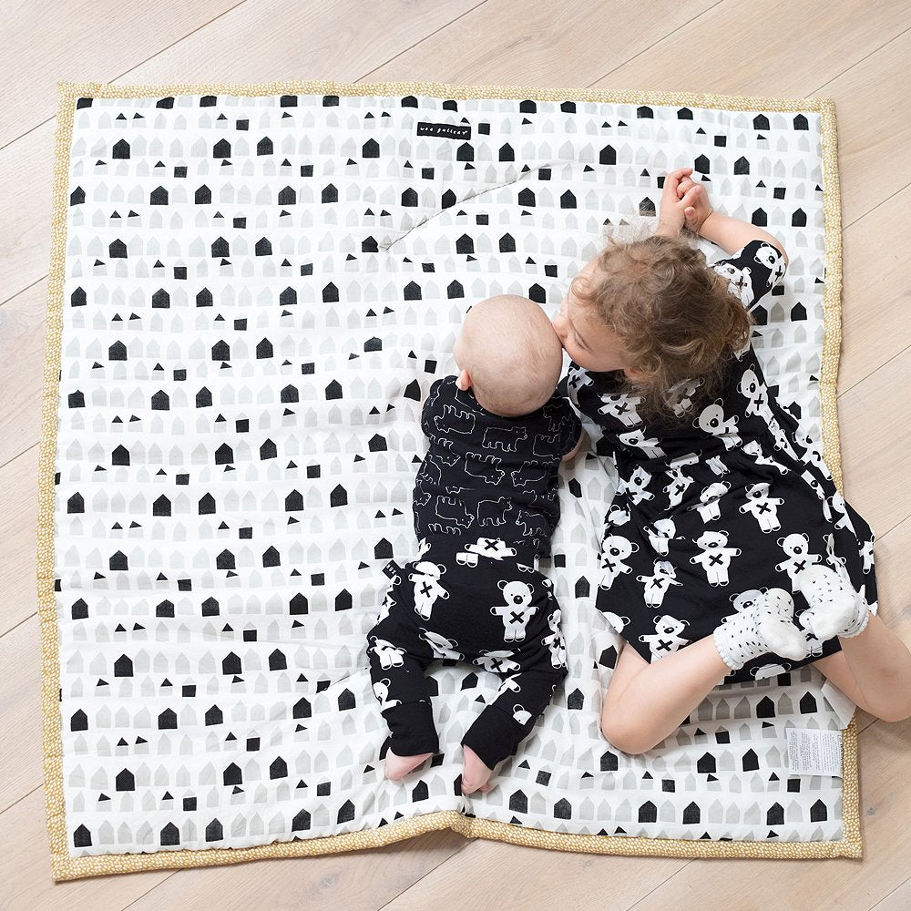 Wee Gallery Explore Play Mat For Babies - Reversible Floor Mat For Tummy Time Made With Sustainable Materials - Padded Activity