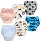 Moomoo Baby 6 Packs Cotton Training Pants Reusable Toddler Potty Training Underwear For Boy And Girl Dinosaur-5T Blue