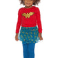 Wonder Woman Intimo Toddler Girls Tutu Pajama Set Sleepwear, red, 2T