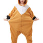 Canasour Fox Onesie Halloween Kids Cosplay Costume Girls Animal Unisex Outfuit One Piece Hooded Farm Soft Pajamas Brown Party 6-